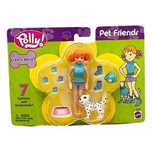 Polly Pocket Doll Pet Friends Lea Bella Dog Mattel Vintage New 2002